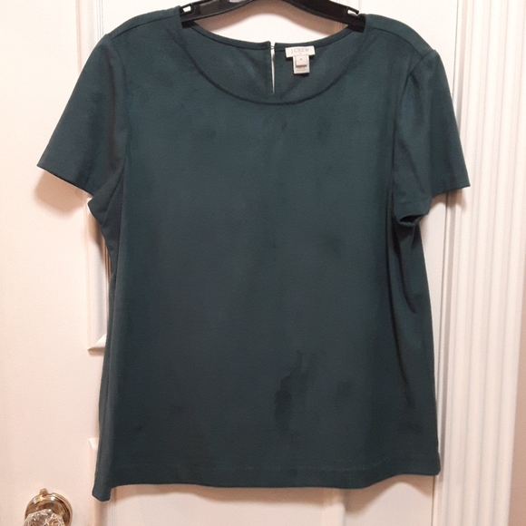🛍️J crew factory Faux suede top / blouse - Picture 1 of 3